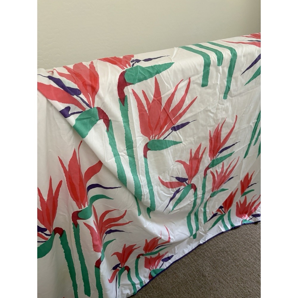 Vtg Martex Birds of Paradise Queen Duvet, Queen Sheet and 2 pillow case Rare set